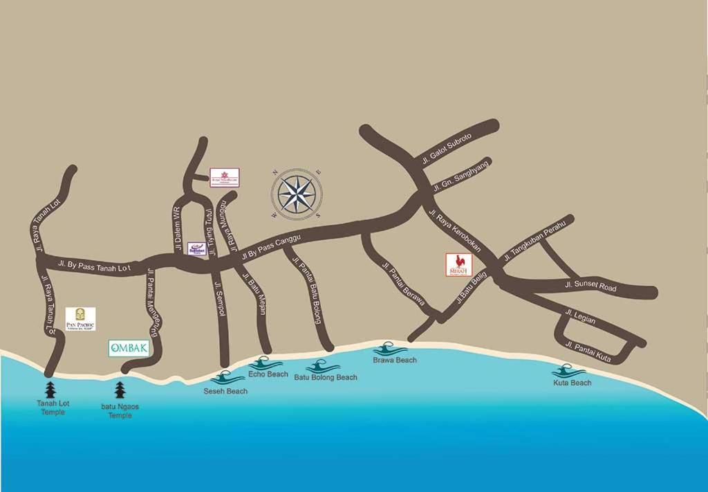 Ombak Villa Cemagi Tanah Lot Екстериор снимка